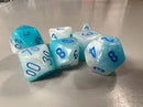 Chessex Gemini 7 Pc Pearl Turquoise-White/Blue Luminary