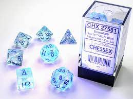 Chessex Borealis7 Pc Icicle/light blue