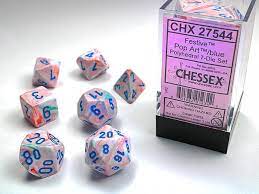 Chessex Festive 7 Pc Pop Art/blue