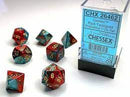 Chessex Gemini 7 Pc Red-teal/gold