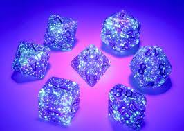 Chessex Borealis7 Pc Royal Purple/gold