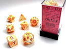 Chessex Festive 7 Pc Sunburst/red