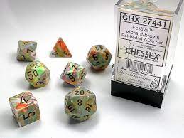 Chessex Festive 7 Pc Vibrant/brown